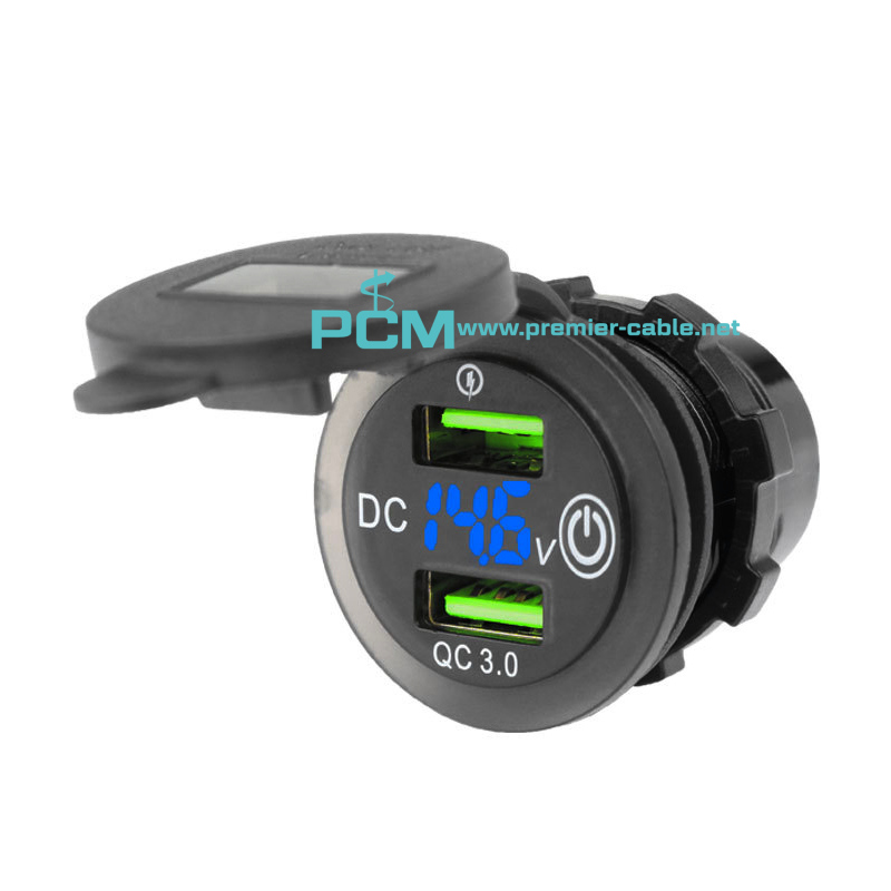 Touch Switch Voltmeter USB Charger
